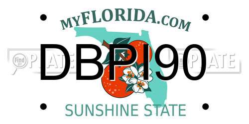DBPI90 Florida License Plate