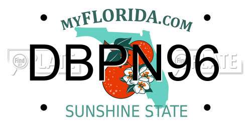 DBPN96 Florida License Plate