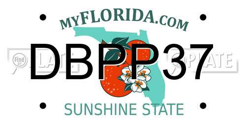 DBPP37 Florida License Plate