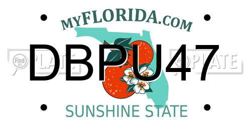 DBPU47 Florida License Plate