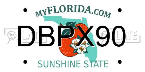 DBPX90 Florida License Plate