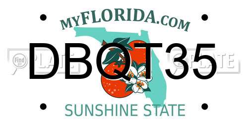DBQT35 Florida License Plate