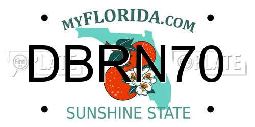 DBRN70 Florida License Plate