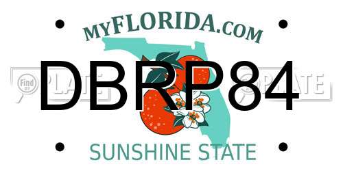 DBRP84 Florida License Plate