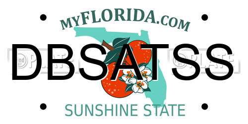 DBSATSS Florida License Plate