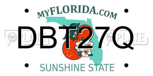 DBT27Q Florida License Plate