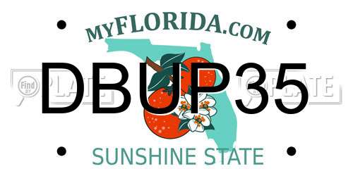 DBUP35 Florida License Plate