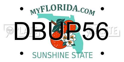 DBUP56 Florida License Plate