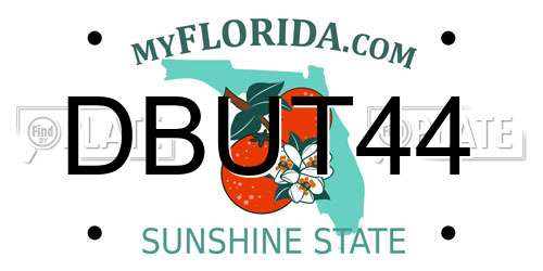 DBUT44 Florida License Plate