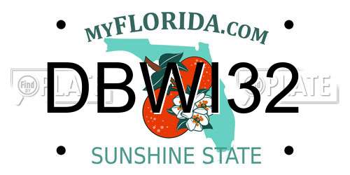 DBWI32 Florida License Plate