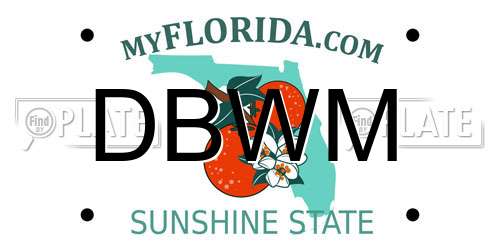 DBWM Florida License Plate
