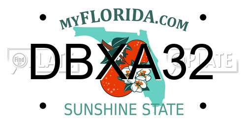 DBXA32 Florida License Plate