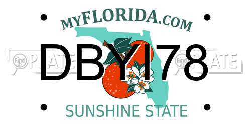 DBYI78 Florida License Plate