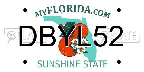 DBYL52 Florida License Plate