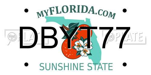 DBYT77 Florida License Plate