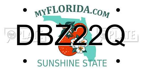 DBZ22Q Florida License Plate