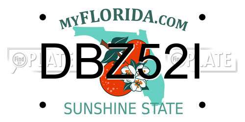 DBZ52I Florida License Plate