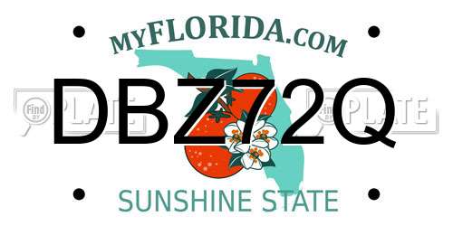 DBZ72Q Florida License Plate