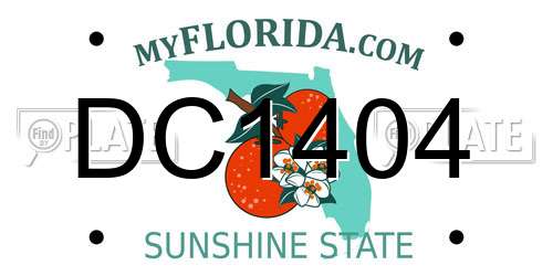DC1404 Florida License Plate
