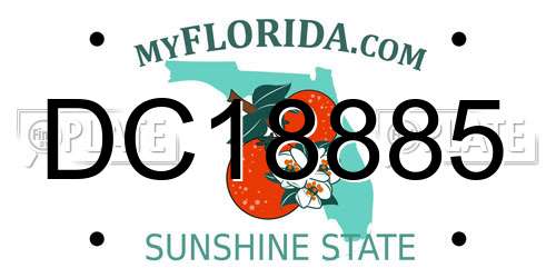 DC18885 Florida License Plate