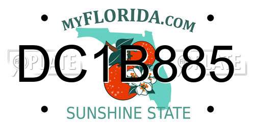 DC1B885 Florida License Plate