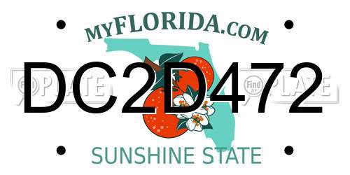 DC2D472 Florida License Plate