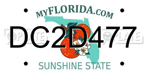 DC2D477 Florida License Plate
