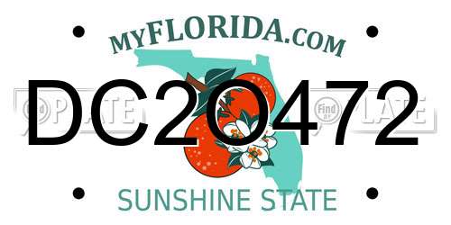DC2O472 Florida License Plate