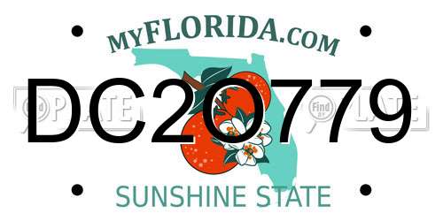 DC2O779 Florida License Plate