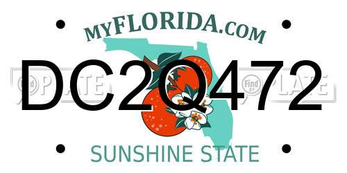 DC2Q472 Florida License Plate