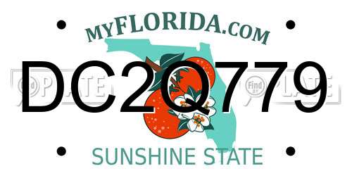 DC2Q779 Florida License Plate