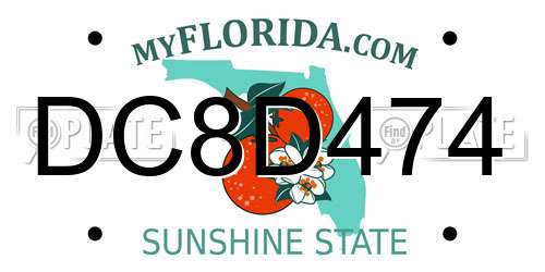 DC8D474 Florida License Plate