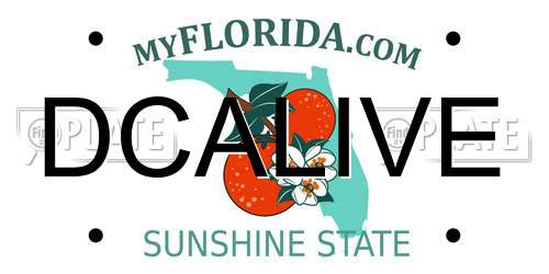 DCALIVE Florida License Plate
