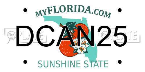 DCAN25 Florida License Plate