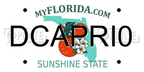 DCAPRI0 Florida License Plate