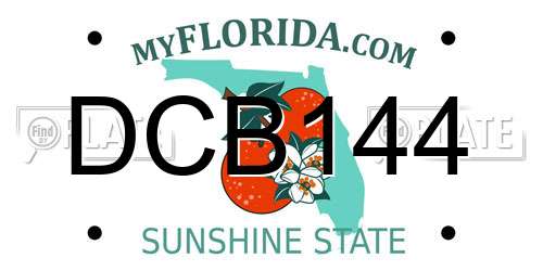 DCB144 Florida License Plate