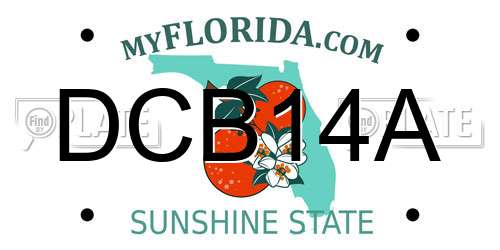 DCB14A Florida License Plate