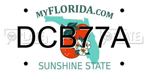 DCB77A Florida License Plate