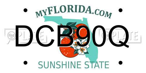 DCB90Q Florida License Plate