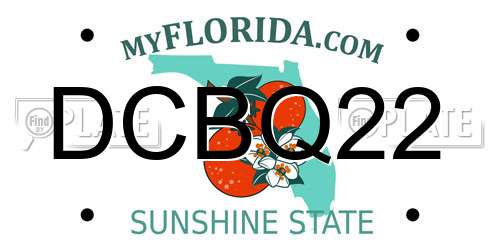 DCBQ22 Florida License Plate