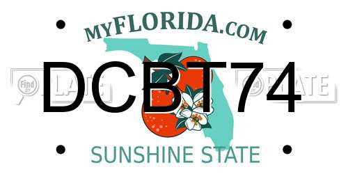 DCBT74 Florida License Plate