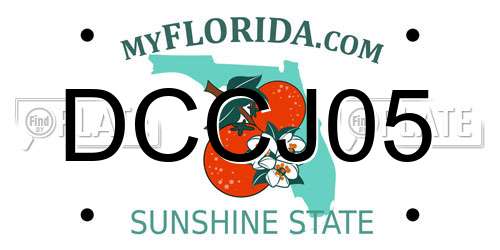 DCCJ05 Florida License Plate