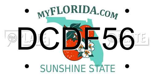 DCDF56 Florida License Plate