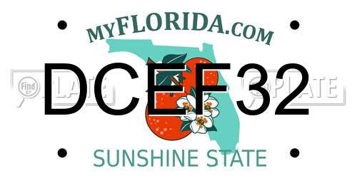 DCEF32 Florida License Plate