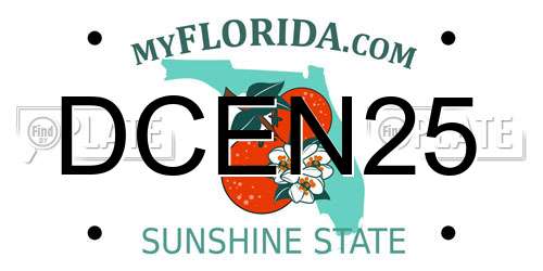 DCEN25 Florida License Plate