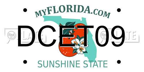 DCET09 Florida License Plate
