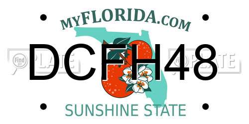 DCFH48 Florida License Plate
