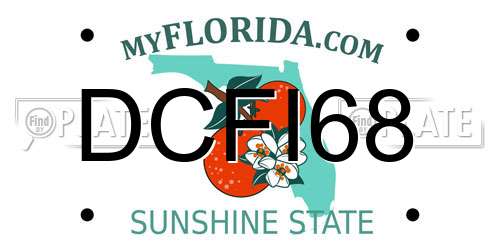 DCFI68 Florida License Plate