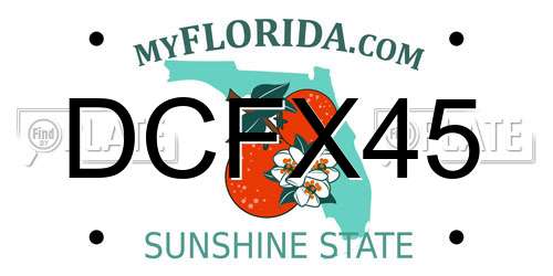 DCFX45 Florida License Plate