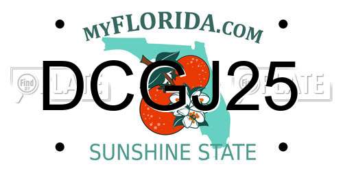 DCGJ25 Florida License Plate